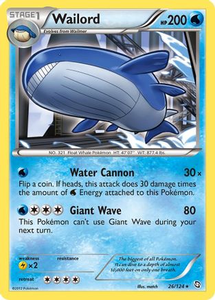 Wailord 026 - Holofoil Dragons Exalted - Holo Rare