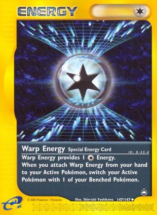 Warp Energy 147 - Reverse Holofoil Aquapolis - Uncommon