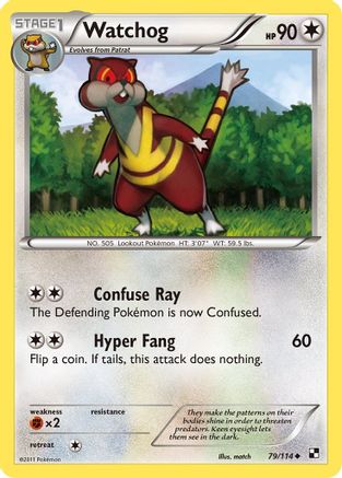 Watchog 079 - Reverse Holofoil Black and White - Uncommon