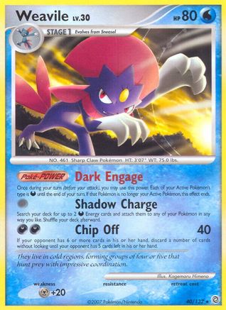 Weavile 040 Secret Wonders - Rare