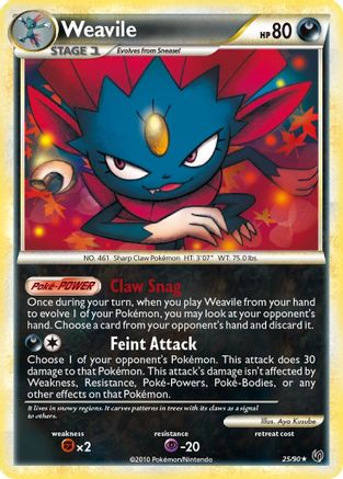 Weavile 025 - Reverse Holofoil Undaunted - Rare