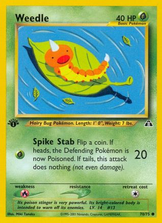 Weedle 070/75 - 1st Edition Neo Discovery - Common