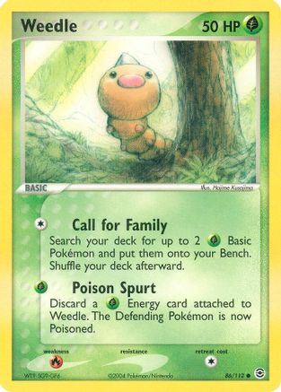 Weedle 086/112 FireRed & LeafGreen - Common