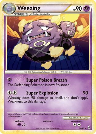 Weezing 038 - Reverse Holofoil Call of Legends - Rare