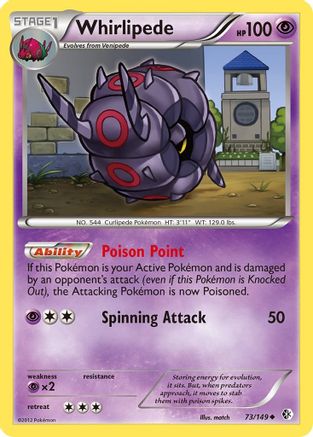 Whirlipede 073 - Reverse Holofoil Boundaries Crossed - Uncommon