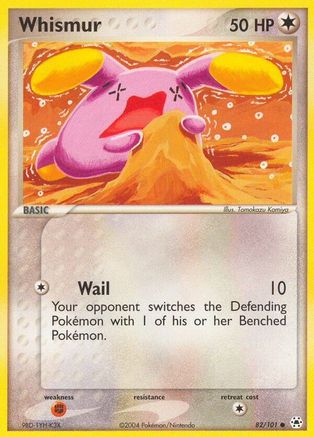 Whismur 082/101 - Reverse Holofoil Hidden Legends - Common