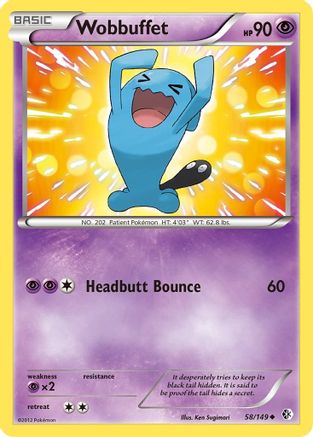 Wobbuffet 058 Boundaries Crossed - Uncommon