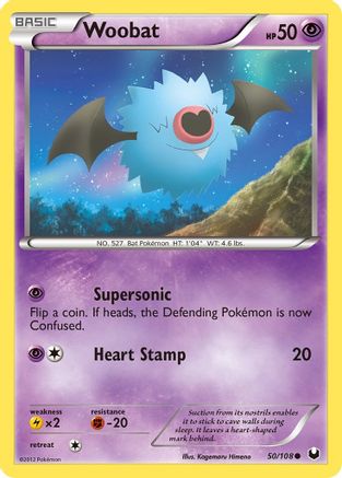 Woobat 050 - Reverse Holofoil Dark Explorers - Common