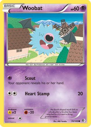 Woobat 070 - Reverse Holofoil Boundaries Crossed - Common