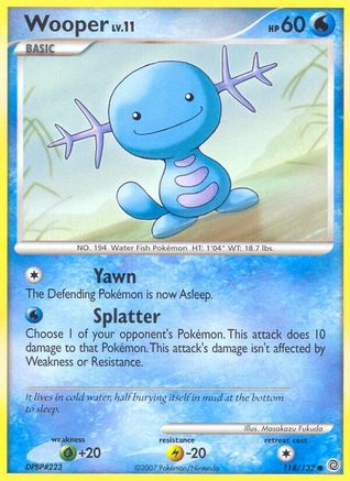 Wooper 118/132 - Reverse Holofoil Secret Wonders - Common