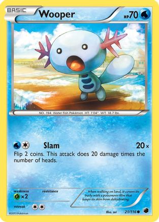 Wooper 021/116 Plasma Freeze - Common