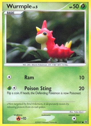 Wurmple 103/127 - Reverse Holofoil Platinum - Common