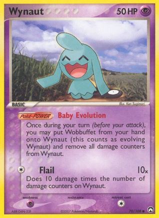 Wynaut 070/108 - Reverse Holofoil Power Keepers - Common