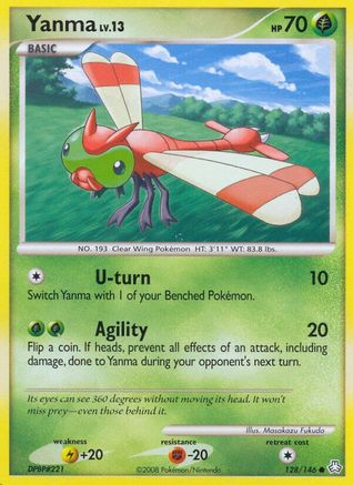 Yanma 128 - Reverse Holofoil Legends Awakened - Common