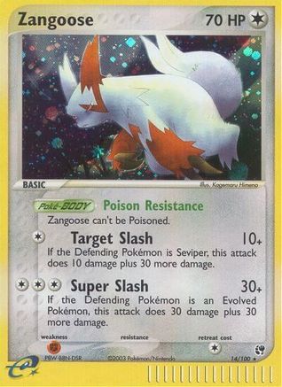 Zangoose 014 - Holofoil Sandstorm - Holo Rare