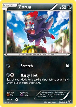Zorua 072/146 - Reverse Holofoil XY Base Set - Common