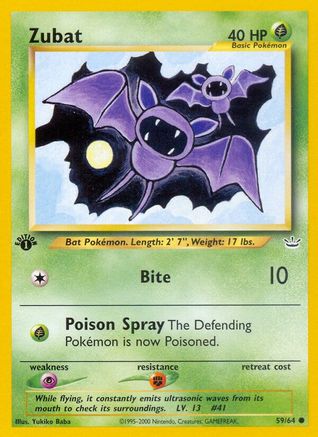 Zubat 059/64 - 1st Edition Neo Revelation - Common
