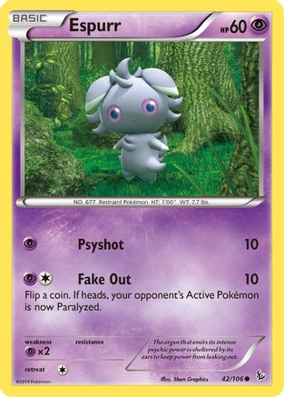 Espurr 042/106 - Reverse Holofoil XY Flashfire - Common