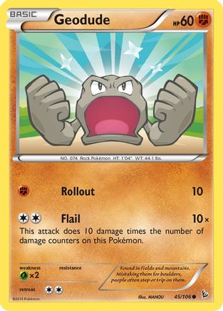 Geodude 045 - Reverse Holofoil XY Flashfire - Common