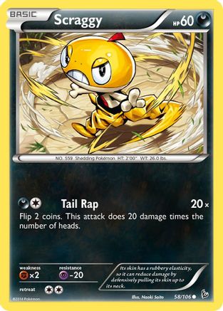 Scraggy 058/106 XY Flashfire - Common