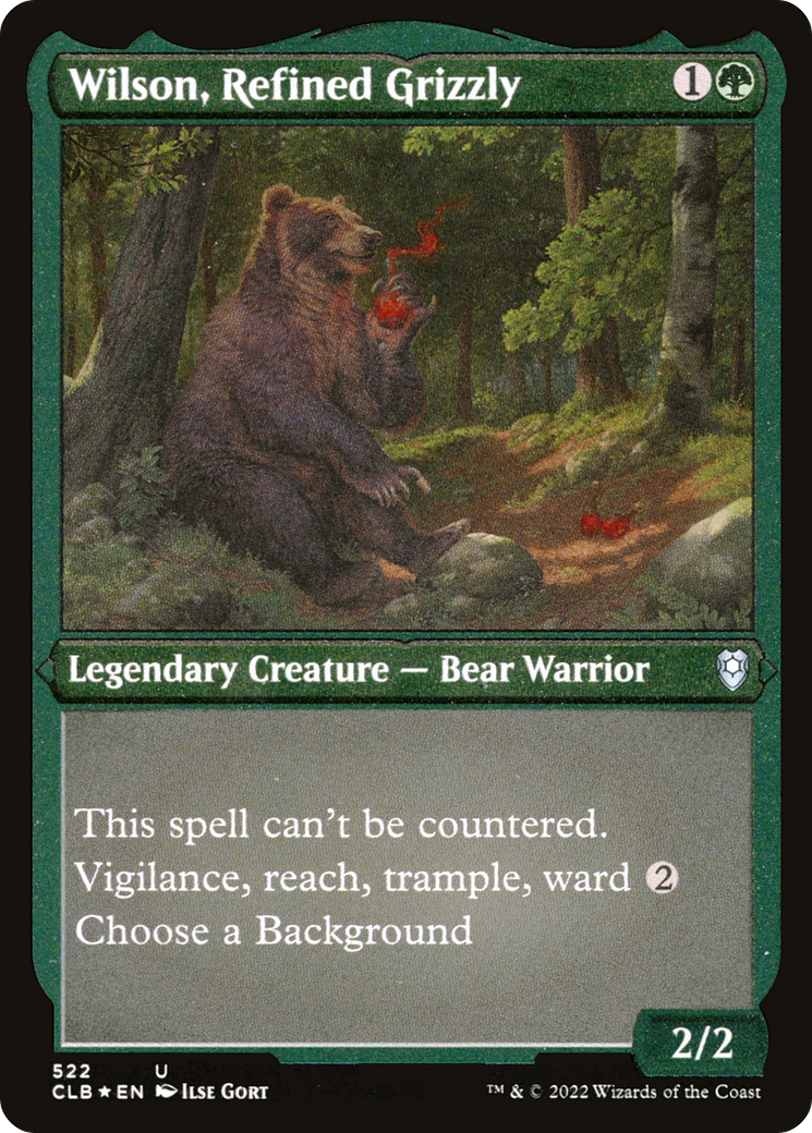Wilson, Refined Grizzly (Foil Etched) (CLB-522) - Commander Legends: Battle for Baldur's Gate Etched Foil