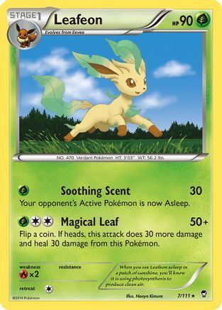 Leafeon 007/111 - Reverse Holofoil XY Furious Fists - Rare