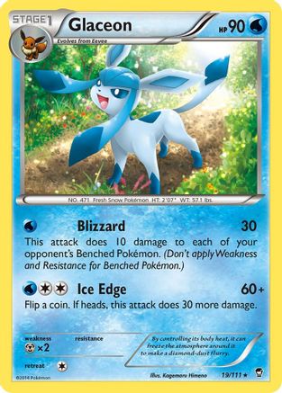 Glaceon 019/111 XY Furious Fists - Rare