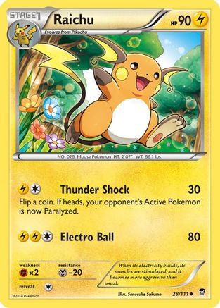 Raichu 028/111 XY Furious Fists - Uncommon