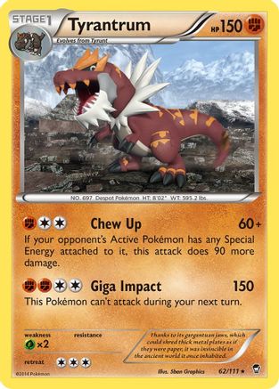 Tyrantrum 062/111 XY Furious Fists - Rare
