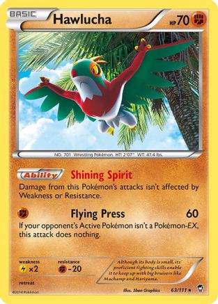 Hawlucha 063/111 - Reverse Holofoil XY Furious Fists - Holo Rare