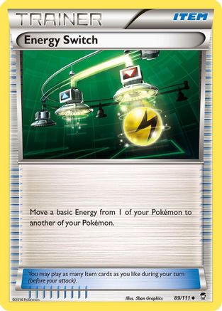 Energy Switch 089/111 - Reverse Holofoil XY Furious Fists - Uncommon