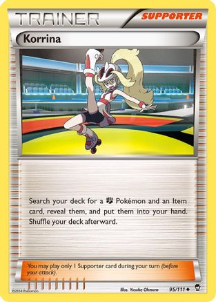 Korrina 095/111 - Reverse Holofoil XY Furious Fists - Uncommon