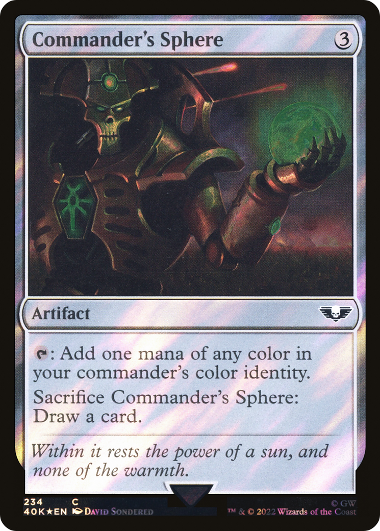 Commander's Sphere (234) (Surge Foil) (40K-234) - Warhammer 40,000 Commander Foil