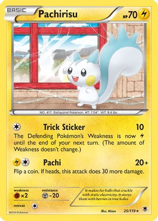 Pachirisu 025/119 XY Phantom Forces - Rare