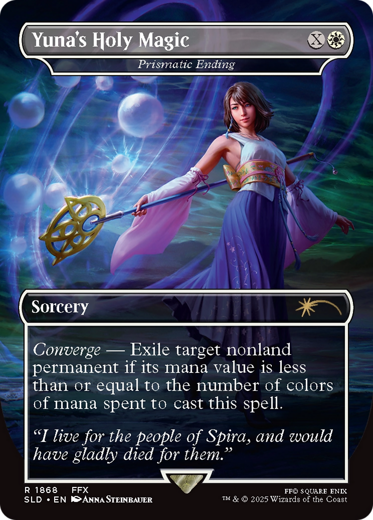 Prismatic Ending (SLD-1868) - Secret Lair Drop / Yuna's Holy Magic (Borderless)