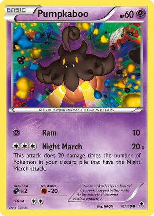 Pumpkaboo 044/119 - Reverse Holofoil XY Phantom Forces - Common