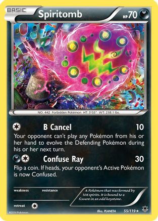 Spiritomb 055/119 - Reverse Holofoil XY Phantom Forces - Rare
