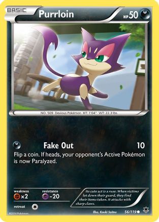 Purrloin 056 - Reverse Holofoil XY Phantom Forces - Common