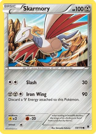 Skarmory 059 - Reverse Holofoil XY Phantom Forces - Common