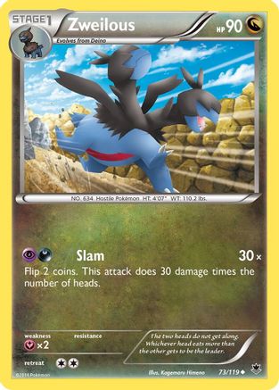 Zweilous 073 - Reverse Holofoil XY Phantom Forces - Uncommon