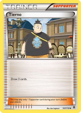 Tierno 107 - Reverse Holofoil XY Phantom Forces - Uncommon