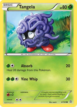 Tangela 004 - Reverse Holofoil XY Primal Clash - Common