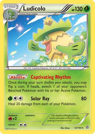 Ludicolo 012 - Holofoil XY Primal Clash - Holo Rare