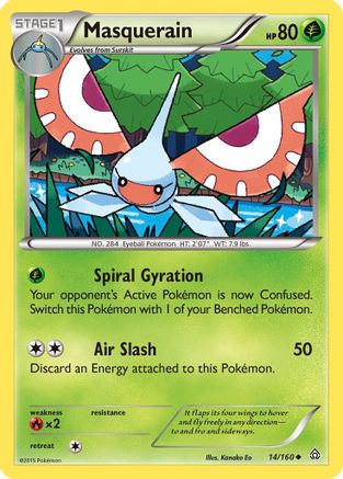 Masquerain 014 - Reverse Holofoil XY Primal Clash - Uncommon
