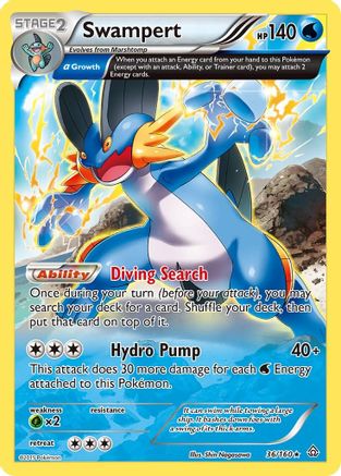 Swampert (Alpha) 036/160 - Holofoil XY Primal Clash - Holo Rare