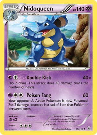 Nidoqueen 068/160 - Reverse Holofoil XY Primal Clash - Uncommon
