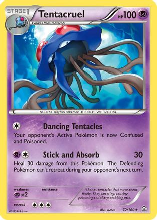 Tentacruel 072 - Reverse Holofoil XY Primal Clash - Rare