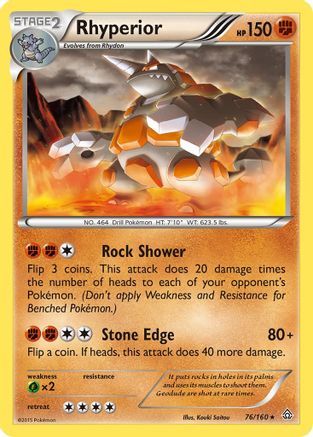 Rhyperior 076 XY Primal Clash - Rare