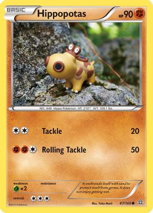 Hippopotas 087/160 XY Primal Clash - Common