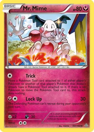 Mr. Mime 101/160 - Reverse Holofoil XY Primal Clash - Uncommon